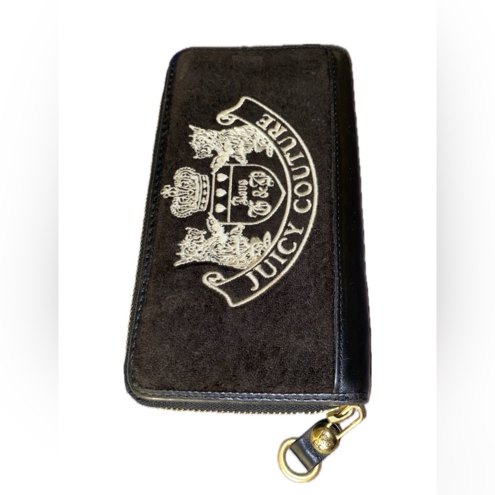 Vintage Juicy Couture Wallet Brown Crown Velour Scottie Long Wallet - Picture 3 of 3
